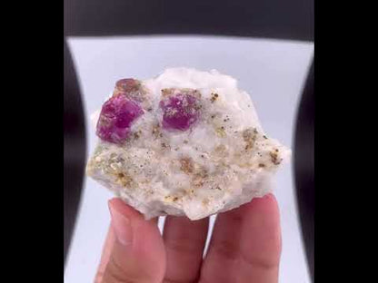 Pink Ruby Crystals On Matrix From Afghanistan - 128 Grams