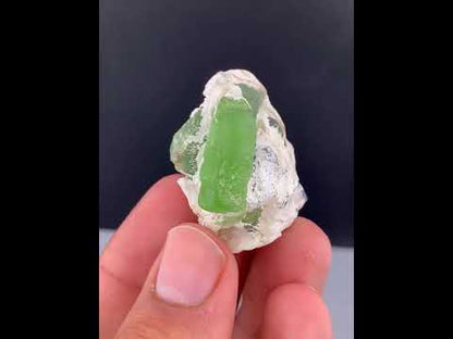 Green Peridot Crystal On Matrix  From Pakistan -20 Gram