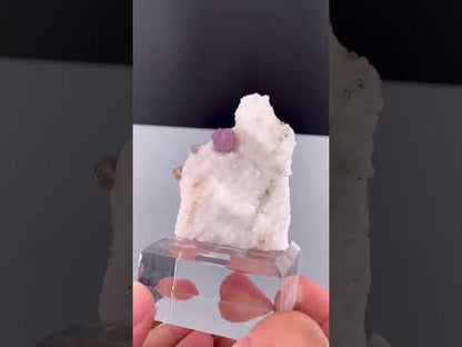 Fluorescent Pink Spinel Crystal On Matrix from Afghanistan - 71 Grams