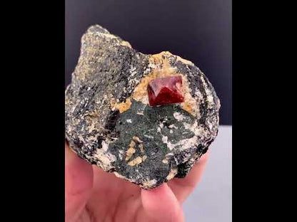 Red Zircon Crystals On Matrix From Pakistan- 248 Grams