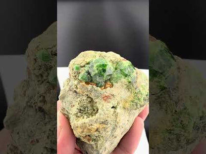 Lush Green Demantoid Garnet Specimen on Matrix - 156 Grams