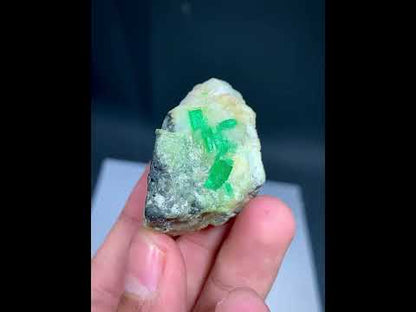 Natural Green Emerald Crystal On Matrix From Pakistan - 45 Grams