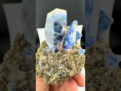 Sapphire Crystals on Matrix from Badakhshan Afghanistan – Fluorescent Collector Mineral Specimen , 210 gram