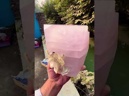 Pink Morganite crystal with Tourmalines and Mica from Pakistan, 2339 gram