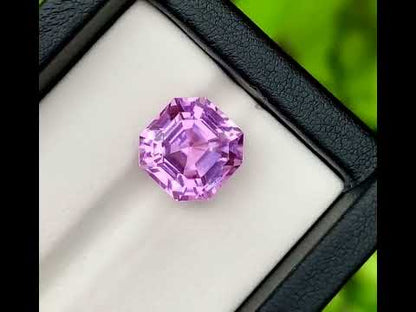 Ring Size Kunzite Gemstone, Lilac Pink Kunzite Loose Gemstone, Asscher Cut Kunzite Stone, Natural Kunzite Ring Stone, 8.75 CT