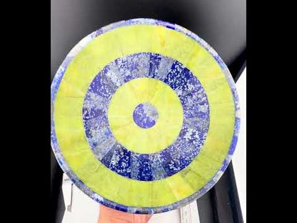 Polished Green Stone & Lapis Lazuli Bowl – 825g, 180mm