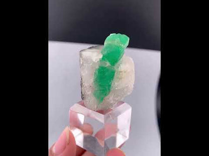 Green Color Emerald on Matrix from Panjshir valley Afghanistan - 37 Grams