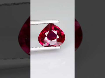 Bellerophon No Heat 1.050 CT Pigeon Blood Red Ruby Gemstone Heart Cut
