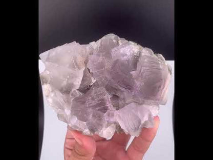 Purple Phantom Fluorite Crystal With Calcite From Pakistan - 635 Gram