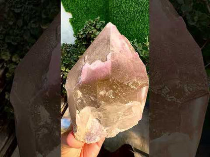 Crystallized Rose Quartz with Tourmaline on Smoky Quartz from Afghanistan, 2025 gram