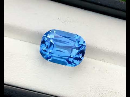 Natural Aquamarine Gemstone, Blue Aquamarine March Birthstone Ring, 13.45CT