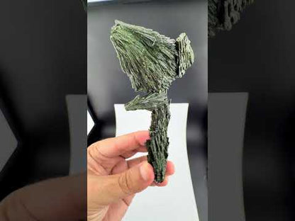 Green Epidote Crystal Specimen with Custom Base, 92 gram