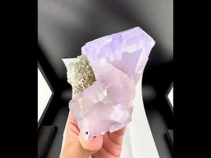Bi-Color Fluorite Crystal With Mica From Afghanistan - 465 Grams