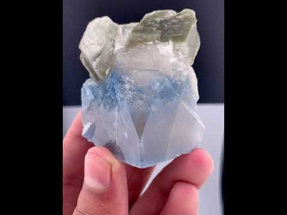Indicolite Blue Quartz Crystal With Mica From Afghanistan - 113 Grams