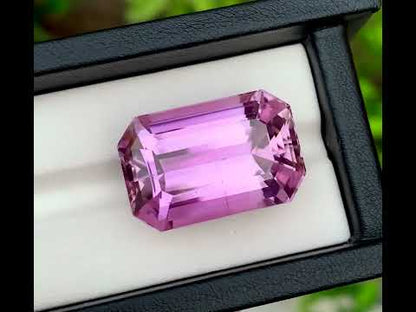Deep Lilac Kunzite Gemstone For Jewelry, Natural Kunzite Loose Stone, Emerald Cut Kunzite Stone, Pink Kunzite Jewelry Stone, 60.60 CT