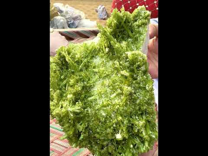 Green Tourmaline Crystals Cluster on matrix from Chapu Mine Pakistan, 3418 gram