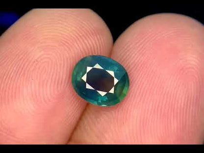Parti Sapphire Stone For Ring, Oval Shape Bi Color Sapphire Gemstone, 1.8CT