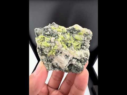 Natural Green Sphene Crystals on Matrix From Pakistan - 77 Grams