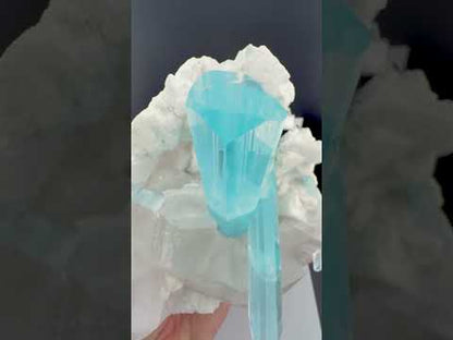 Museum Grade Aquamarine specimen with Quartz and Feldspar from Pakistan, 1696 gram
