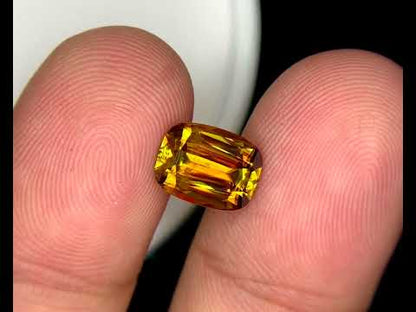 Fill Fire Sphene Loose Stone, Natural Sphene Gemstone For Ring, 2.4 CT