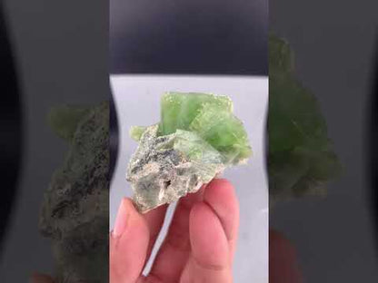 Green Olivine Peridot Specimen from Supat - 80 Grams