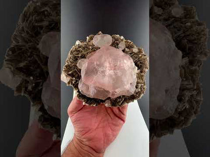 Pink Fluorite on Mica Matrix from Chumar Bakhoor Pakistan, 1619 gran
