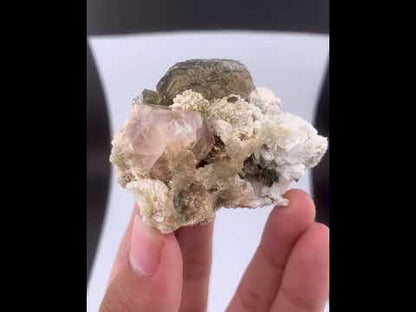 Pink Fluorite Crystal With Mica on Matrix From Pakistan - 101 Grams