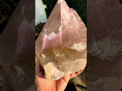 Crystallized Rose Quartz with Tourmaline on Smoky Quartz from Afghanistan, 2025 gram