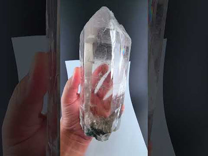 Clear Quartz Crystal with Chlorite Garden Inclusions, Cathedral Pattern, Tormiq Valley Pakistan, Collector Specimen, 1704 gram