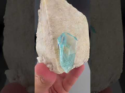 Aquamarine on Feldspar from Pakistan, 375 gram