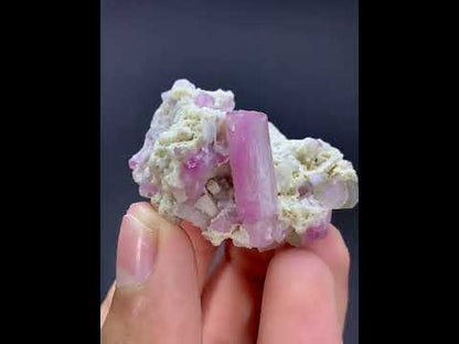 Pink Tourmaline Crystal on Matrix From Afghanistan - 25 Grams
