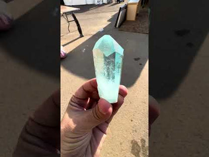 Aquamarine crystal with Diamond cut termination from Pakistan , 63 gram