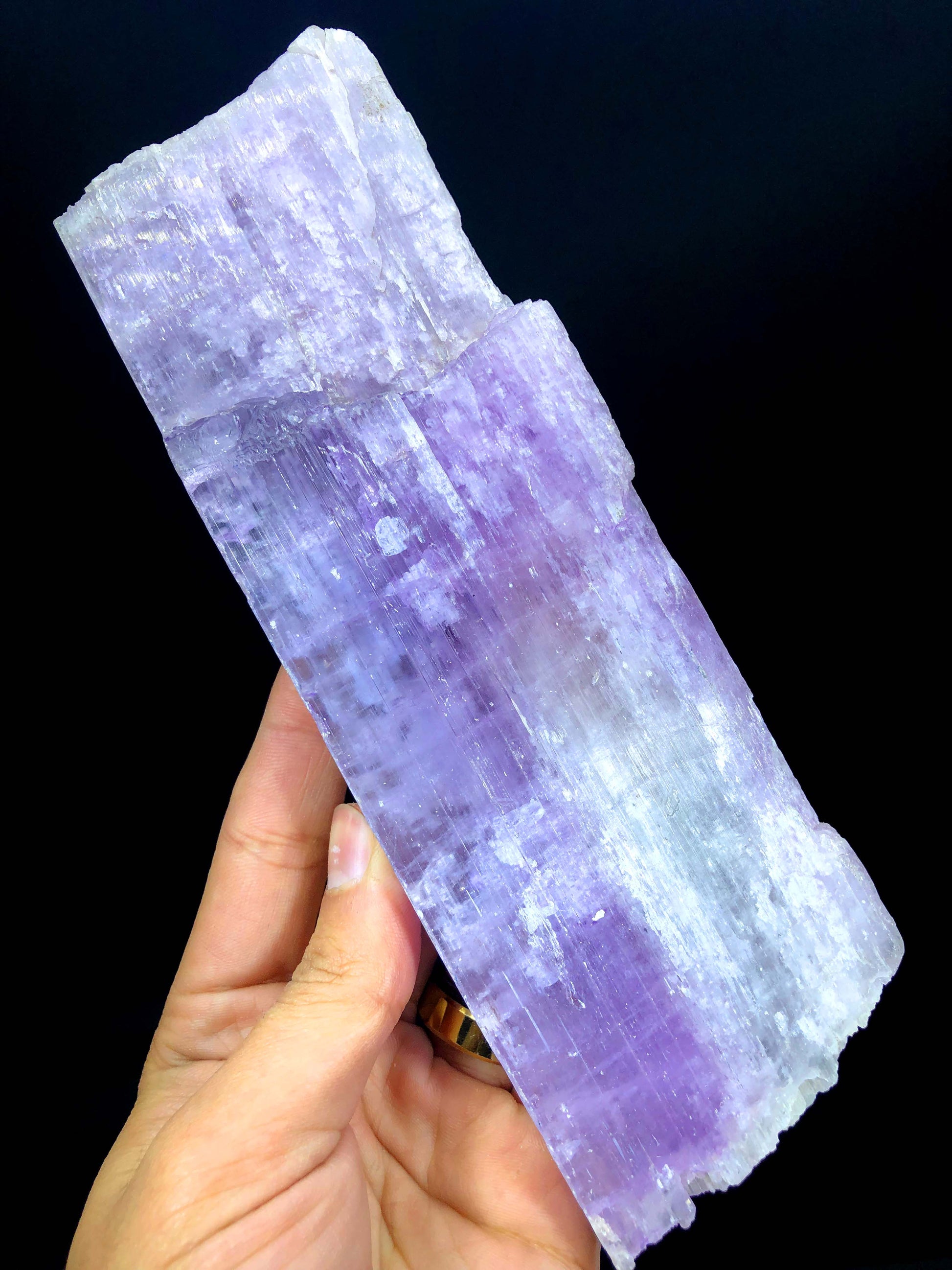 rare pink kunzite crystal collector piece
natural purple pink spodumene crystal