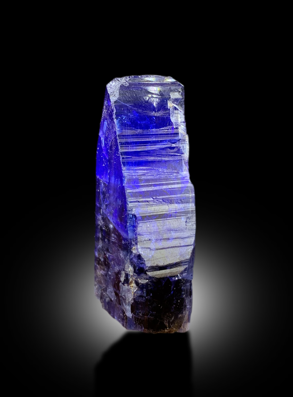 natural tanzanite crystal with terminated formation
gem quality tanzanite mineral specimen
raw tanzanite crystal collector display piece
