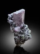 natural purple scapolite crystal formation
scapolite and diopside mineral cluster specimen